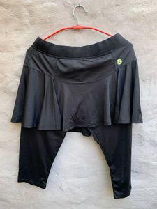 Black branded Skirted Leggings