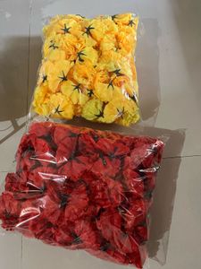 Yellow Flower Garland Ganpati Decorations New