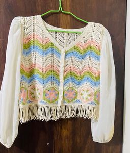 Crochet Fringe Cardigan