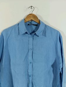 Blue Front &amp; Back Buttons Casual Shirt (Women)
