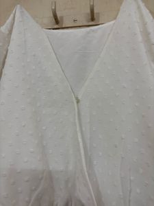 White Swiss Dot Romper