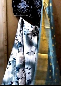 Floral Lehenga &amp; Embellished Top Set