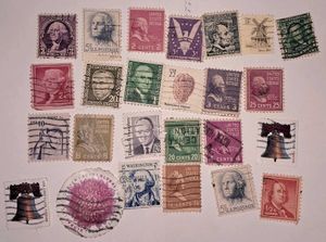 25Rare USA vintage stamps