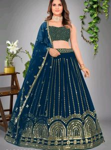 Unstitched Lehenga Choli And Dupatta Set
