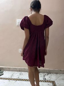 Maroon Mini Dress
