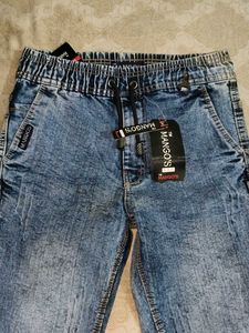 Blue Denim Joggers Size -30