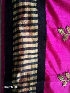 Pink Embroidered Saree