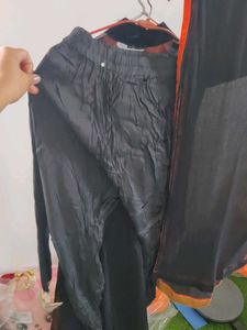 Elegant Black &amp; Orange Salwar Kameez