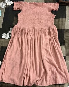 Cute Pink Off-Shoulder Dress