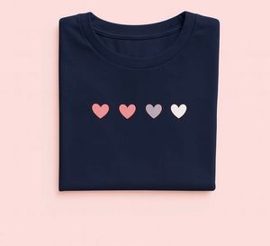 Heart  Tee only white colour available