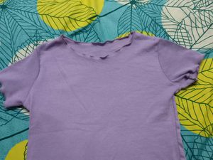 Ribbed Lavender Women's T-shirt