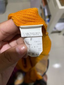 Orange Knit Cardigan