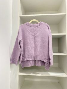 Women Lavender Knit Sweater