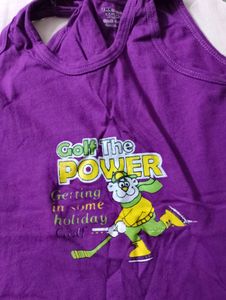 Purple Cotton Sleeveless Vest (Boy)