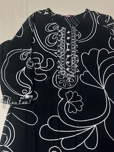 Black &amp; White Kurta Set