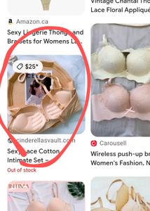 Lace Detail Push-Up Bra