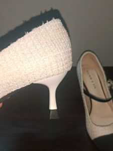 Chic Chanel inspired tweed Heels