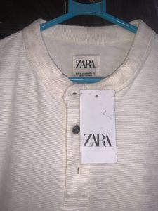 MENS ZARA NO COLLAR TSHIRT