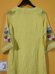 Yellow Embroidered Tunic