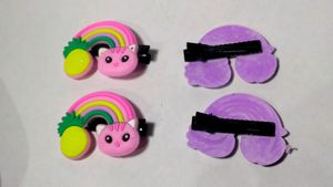 10 Pcs Rainbow Cloud Hair Clip Set Baby Alligator