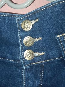 High-Waisted Denim Jeans
