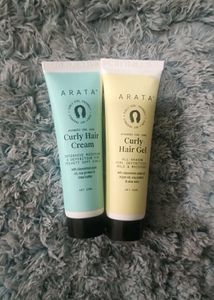 Arata Curly Hair Cream & Gel Set