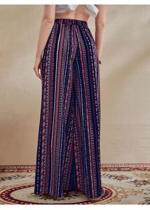 Boho Chic Striped Palazzo Pants
