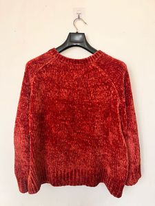 Red Velvet Pullover Sweater