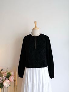 3D Embroidered Velvet Blouson