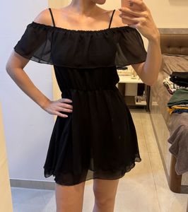 H&M Black Off-Shoulder Dress, S