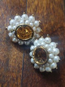 Mother daughter Kempu stone Jhumkas, big and small