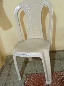White Plastic Stacking Chairs (Set of 3)
