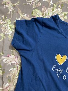 Blue Printed T Shirt