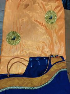 Beautiful Saree With Stitched Blouse