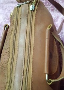 Brown Embossed Crossbody Bag