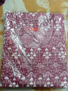 Maroon Printed Kurti XXL