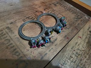 German Silver Jhumka Bangles