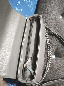 Gray Crossbody Bag w/ Bear