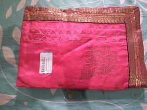 Pink Embellished Saree