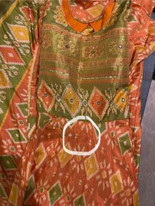 Elegant Ethnic Gown - Patola print.