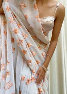 Floral Embroidered Saree