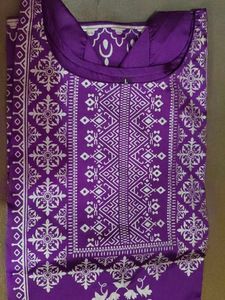 Purple Printed Kurti - Size L