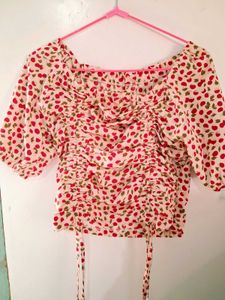 Floral Cinched Crop Top