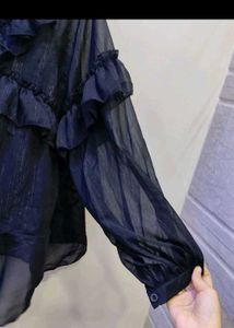Ruffled Sheer Top