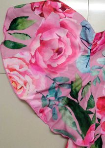 Pink Floral Print Georgette Top