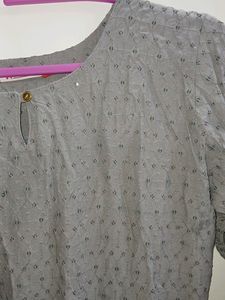 Gray Kurti With Sequence