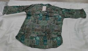 Patterned Long Sleeve Kurta