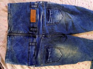 High Waisted Blue Denim Jeans