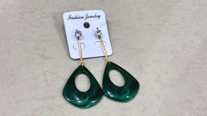 green and royal blue earrings
