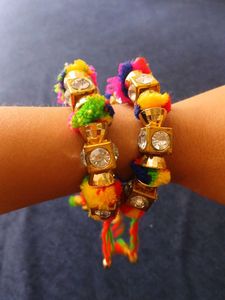 Colorful Pom Bracel